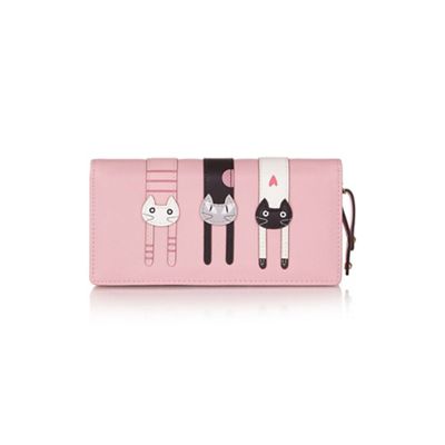 Pink three cats wallet